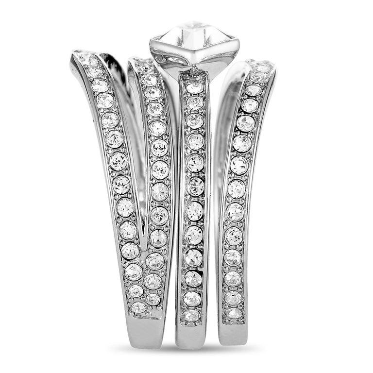 Swarovski Alpha - Lot de trois bagues en cristal plaqué rhodium Pour femmes en vente