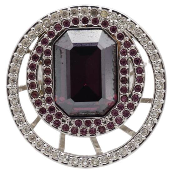 Swarovski Amethyst Purple Double Circle Crystals Octagonal Cocktail Chunky Statement Ring Size 55

Very excellent condition. Come with original box and certificate. 100% Genuine.

Size: 55, diameter 17.35 mm, UK N.

Material: Stainless Steel.

_ _