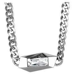 Swarovski AS Jean Paul Gaultier Reverse Crystal Chain Necklace