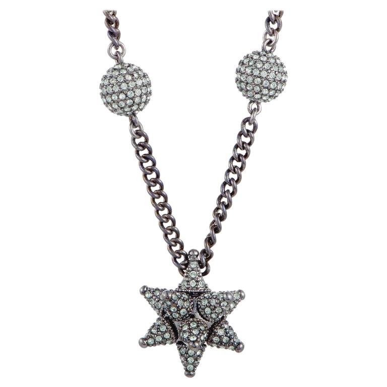 Swarovski AS Kalix Crystal Ruthenium-Plated Pendant Necklace For Sale