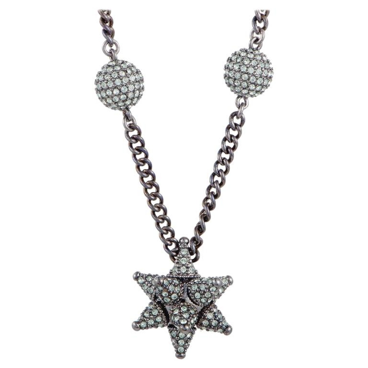 Swarovski AS Kalix Crystal Ruthenium-Plated Pendant Necklace For Sale at  1stDibs