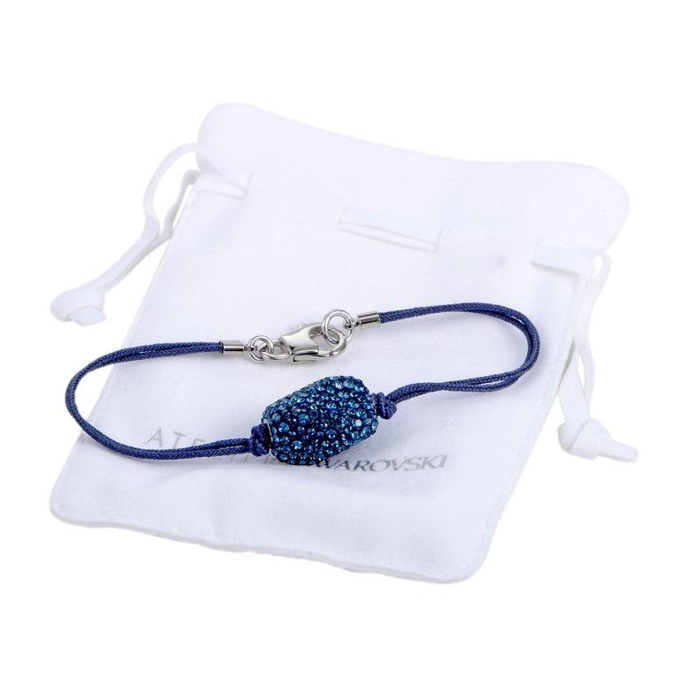 Swarovski Atelier Crystal Pave Blue Bead Cord Bracelet 5233829-M Medium at  1stDibs