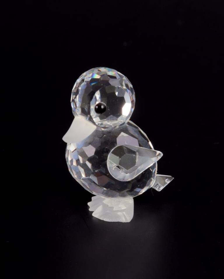Austriaco Swarovski, Austria. Quattro statuette di uccelli in miniatura in vetro cristallo sfaccettato. in vendita