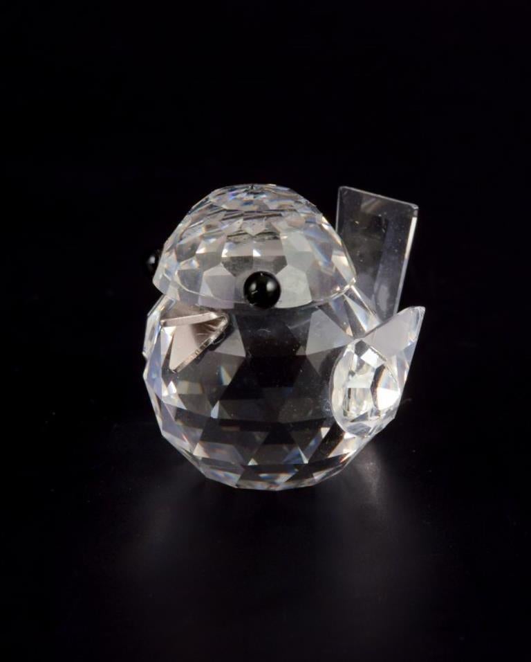 Swarovski, Austria. Quattro statuette di uccelli in miniatura in vetro cristallo sfaccettato. In condizioni ottime in vendita a København, Copenhagen