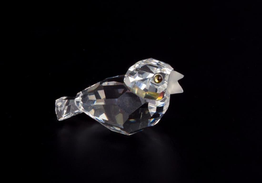 Swarovski, Austria. Quattro statuette di uccelli in miniatura in vetro cristallo sfaccettato. in vendita 1