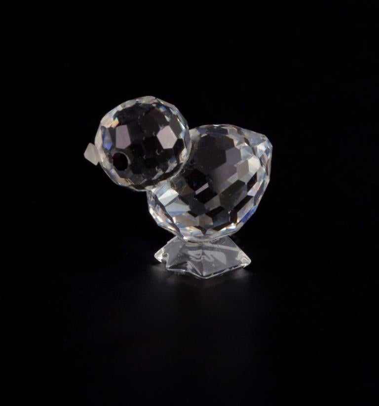 Swarovski, Austria. Quattro statuette di uccelli in miniatura in vetro cristallo sfaccettato. in vendita 3