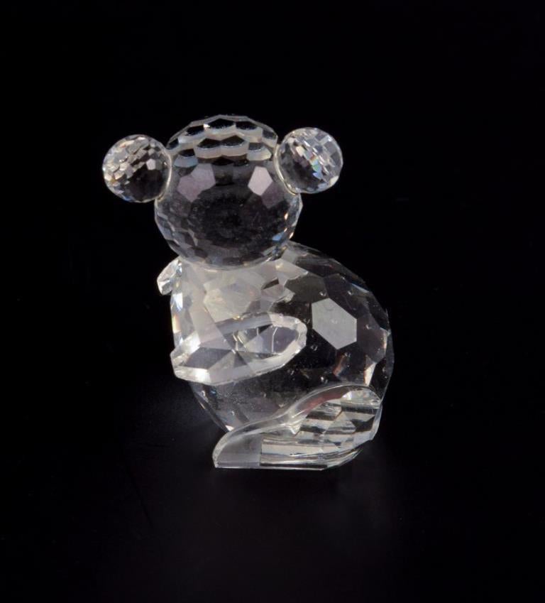 Fine XX secolo Swarovski, Austria. Tre statuette in miniatura in cristallo sfaccettato in vendita