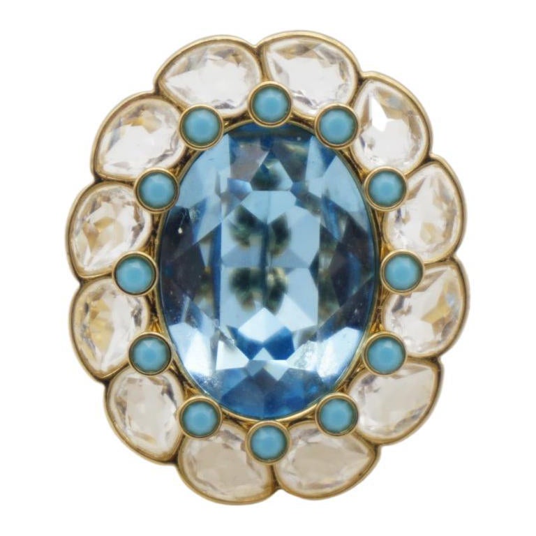 Swarovski Azore Blue Crystals Dots Clear Large Flower Cocktail Ring, Size L 52 

Very excellent condition. Come with original box and tag. 100% Genuine.

Size: L, 52, diameter 16.4mm.

Material: Rhodium Plated, Zirconia.

_ _ _

Great for everyday
