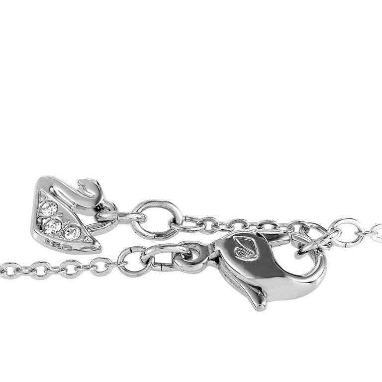 Swarovski Baron Rhodinierte Kristall-Halskette Damen