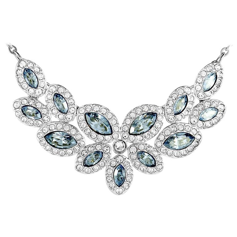 Swarovski Baron Rhodium-Plated Crystal Necklace at 1stDibs | swarovski baron  necklace