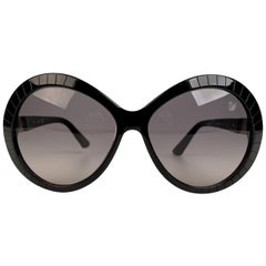 Swarovski Black Round Sunglasses Dolce SW71 01 B 140 mm with Crystals