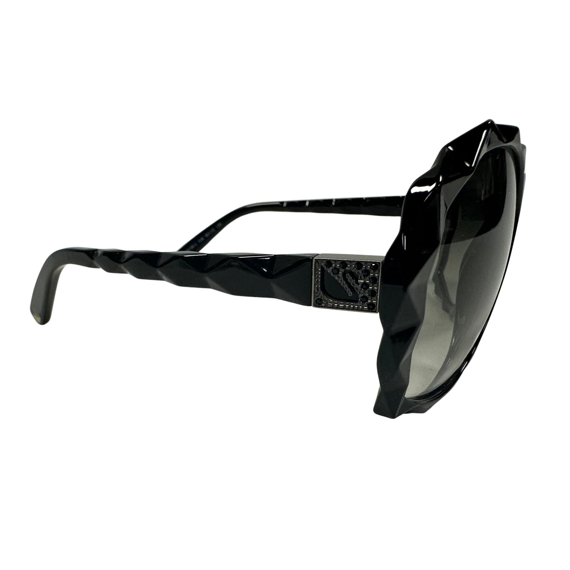 Swarovski Schwarze Sonnenbrille Damen im Angebot