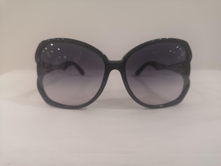Swarovski black with swarovski sunglasses NWOT For Sale at 1stDibs