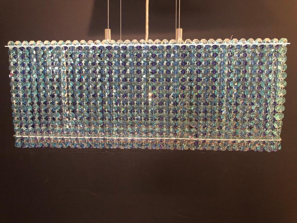 Lustre en forme de « boîte à glissière » Swarovski Bon état - En vente à Norwood, NJ