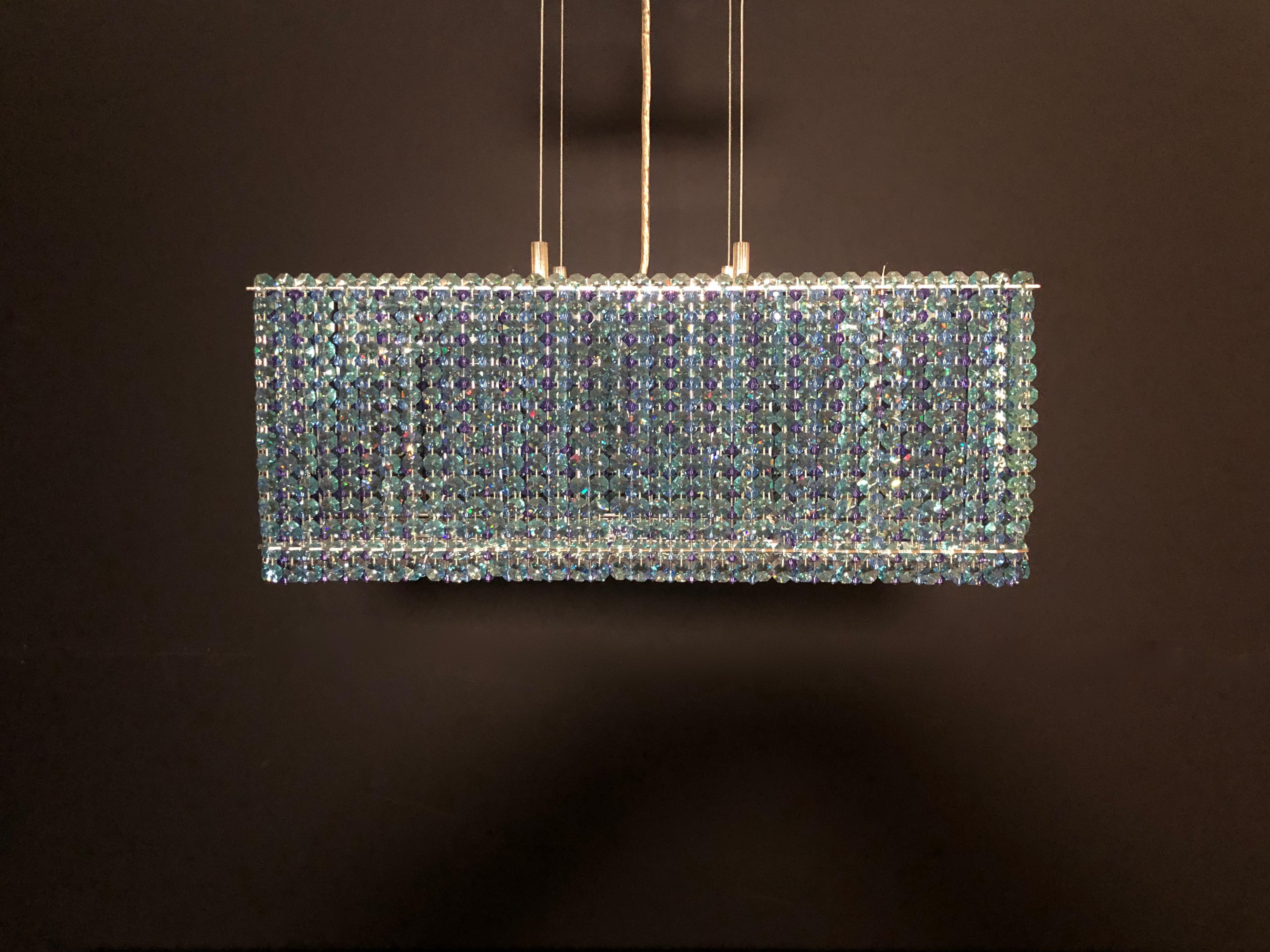 Cristal Lustre en forme de « boîte à glissière » Swarovski en vente