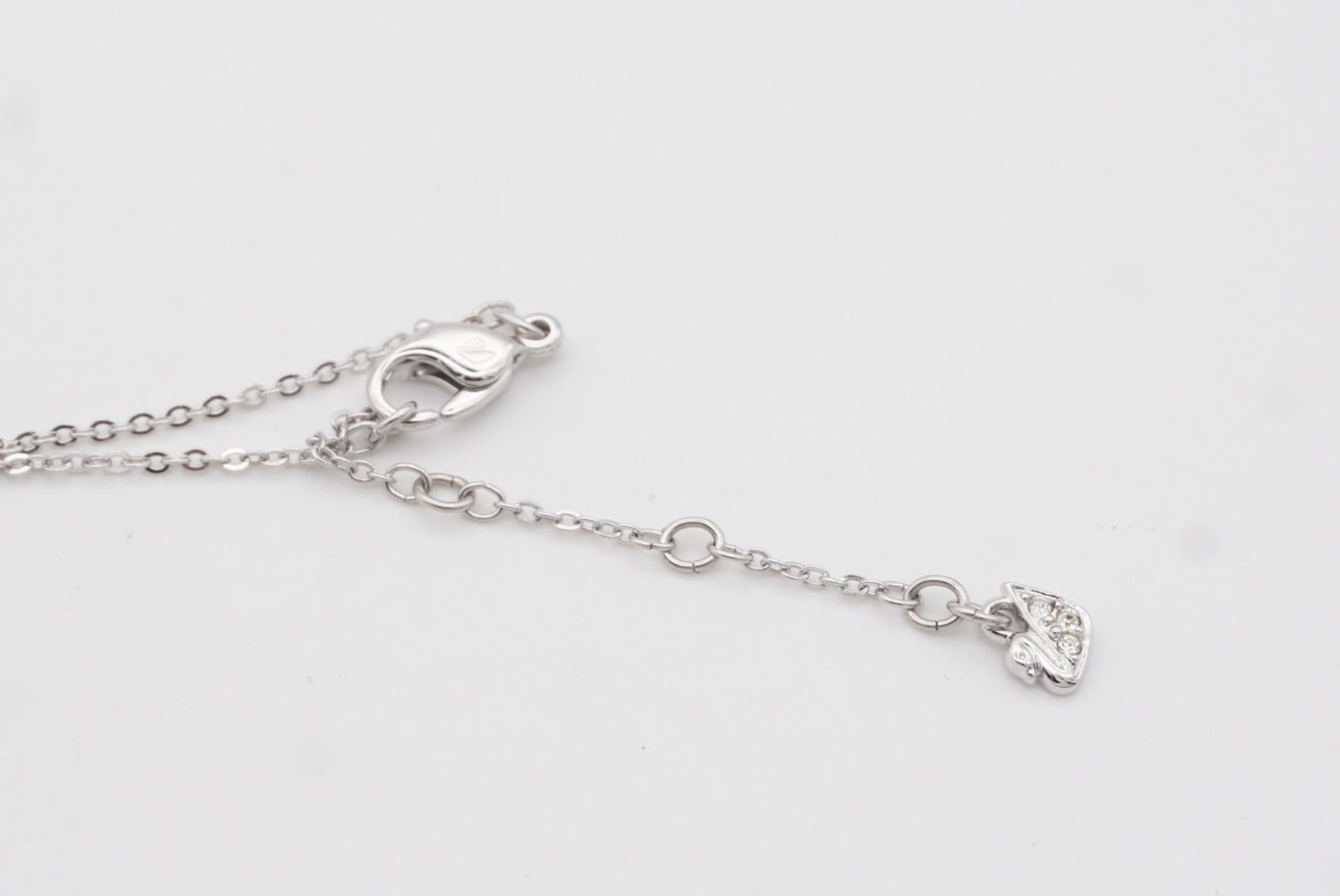 Swarovski Chandelier Sensible Heart Love Crystals Silver Large Pendant Necklace For Sale 4