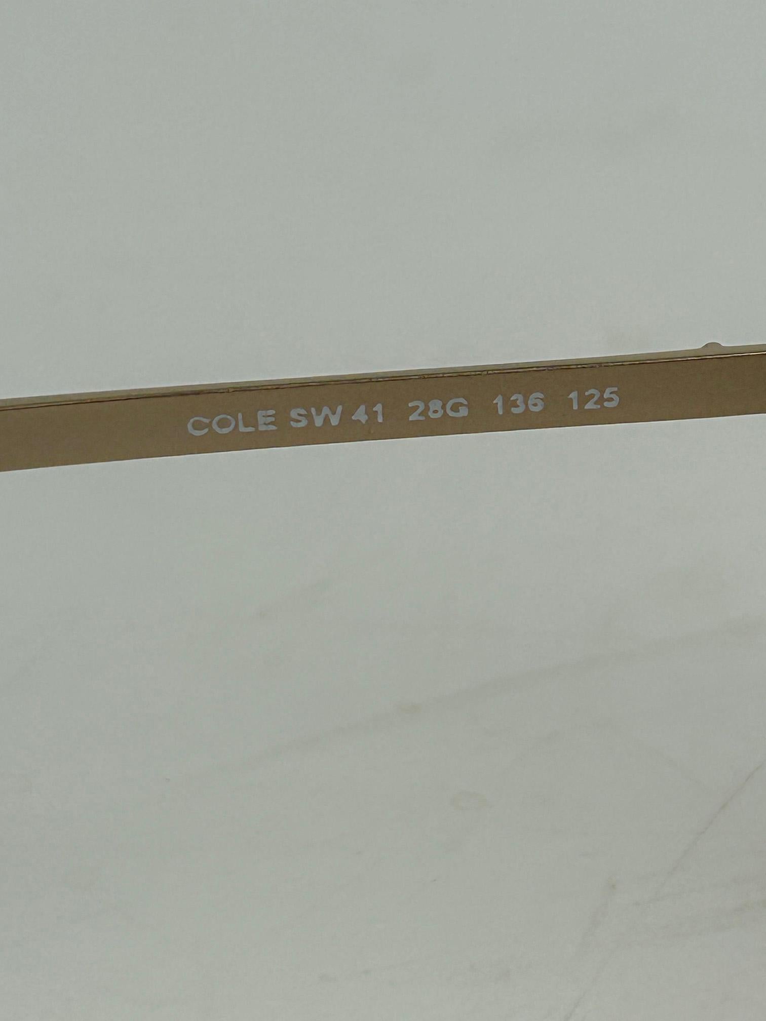 Swarovski Cole Sonnenbrille mit lila und goldenen Kristallen und übergroßen Gläsern im Angebot 4