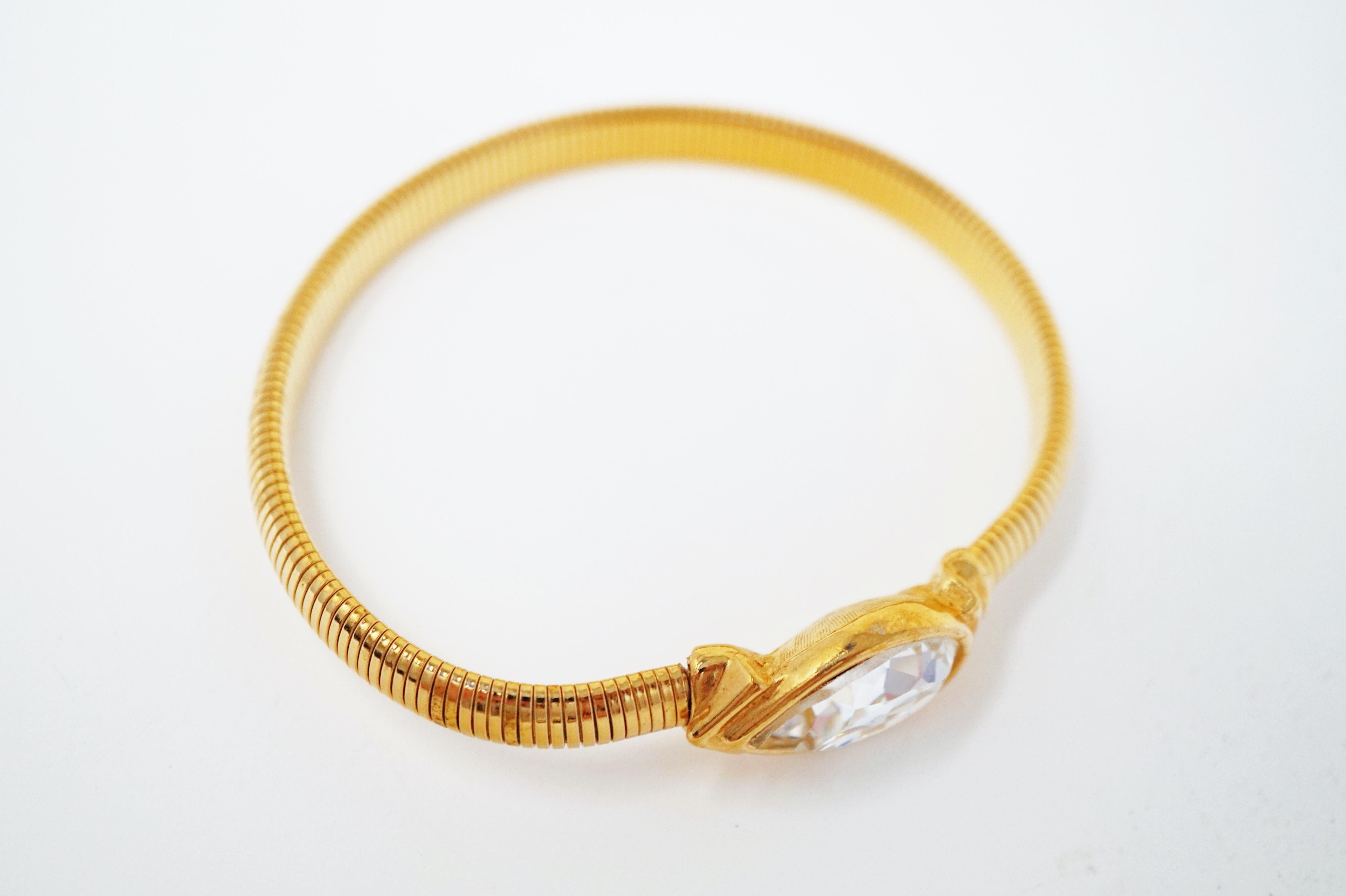 Pear Cut Swarovski Crystal Bracelet by Trifari, Signed, circa 1980