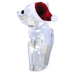 Swarovski Crystal Christmas Doe with Santa Hat Figurine