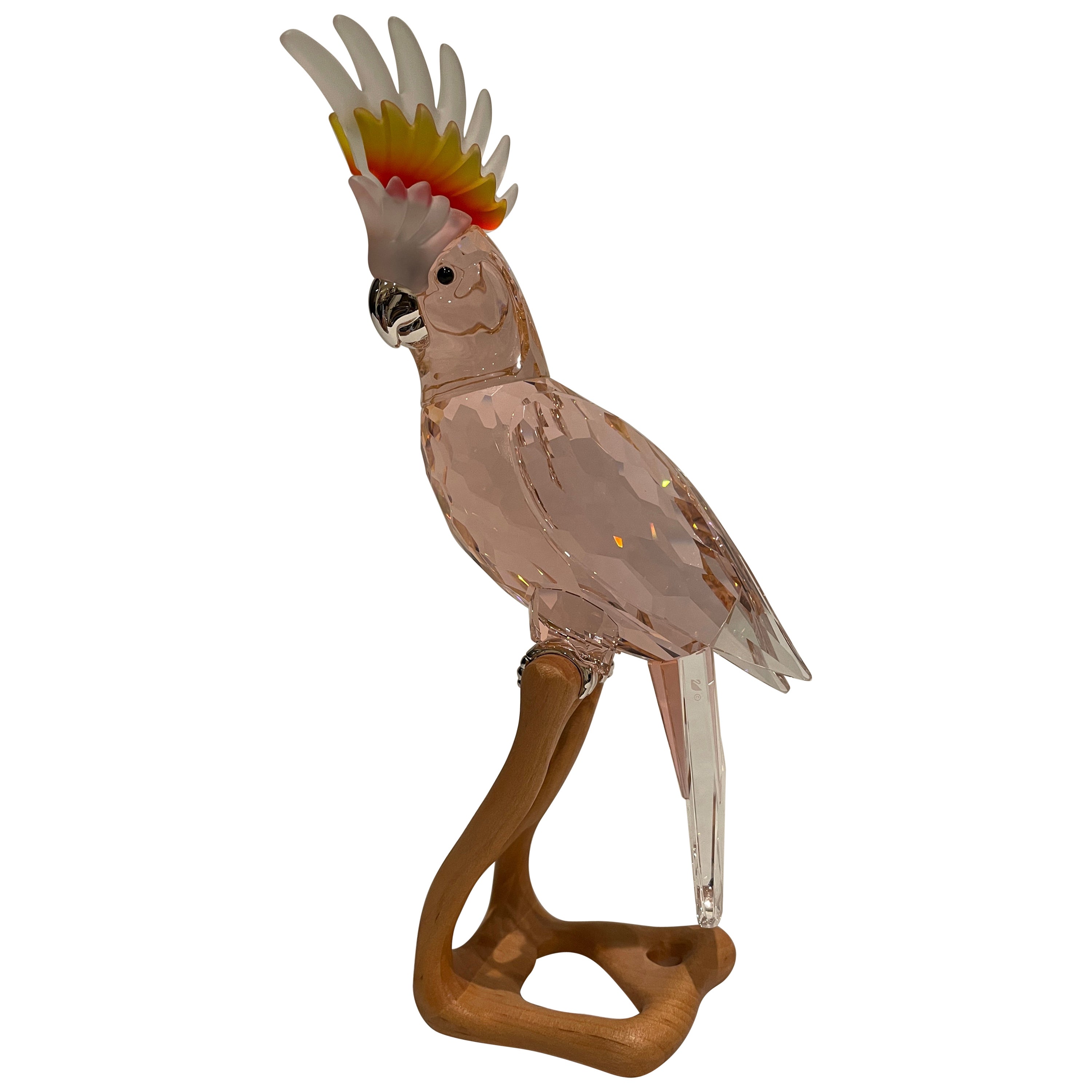 Figure d'oiseau cockatoo en cristal Swarovski