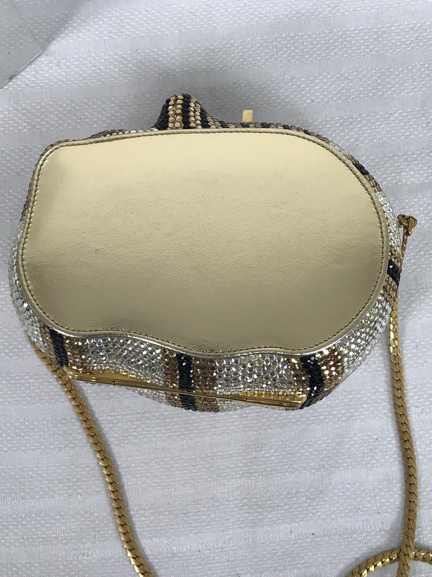 Swarovski Crystal Encrusted Mamma Cat & Kitten Evening Handbag Shoulder bag For Sale 8