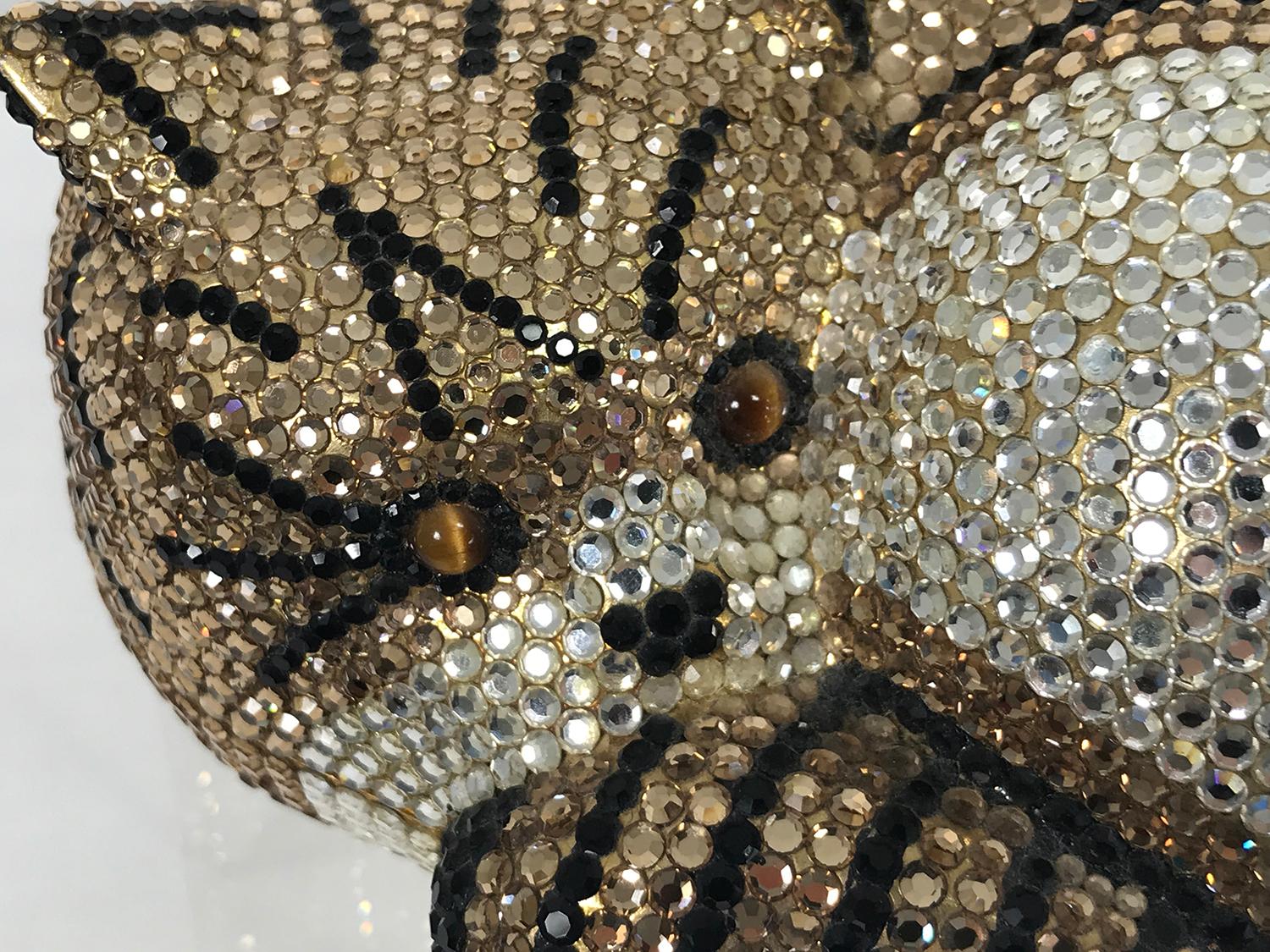 Swarovski Crystal Encrusted Mamma Cat & Kitten Evening Handbag Shoulder bag  For Sale 1