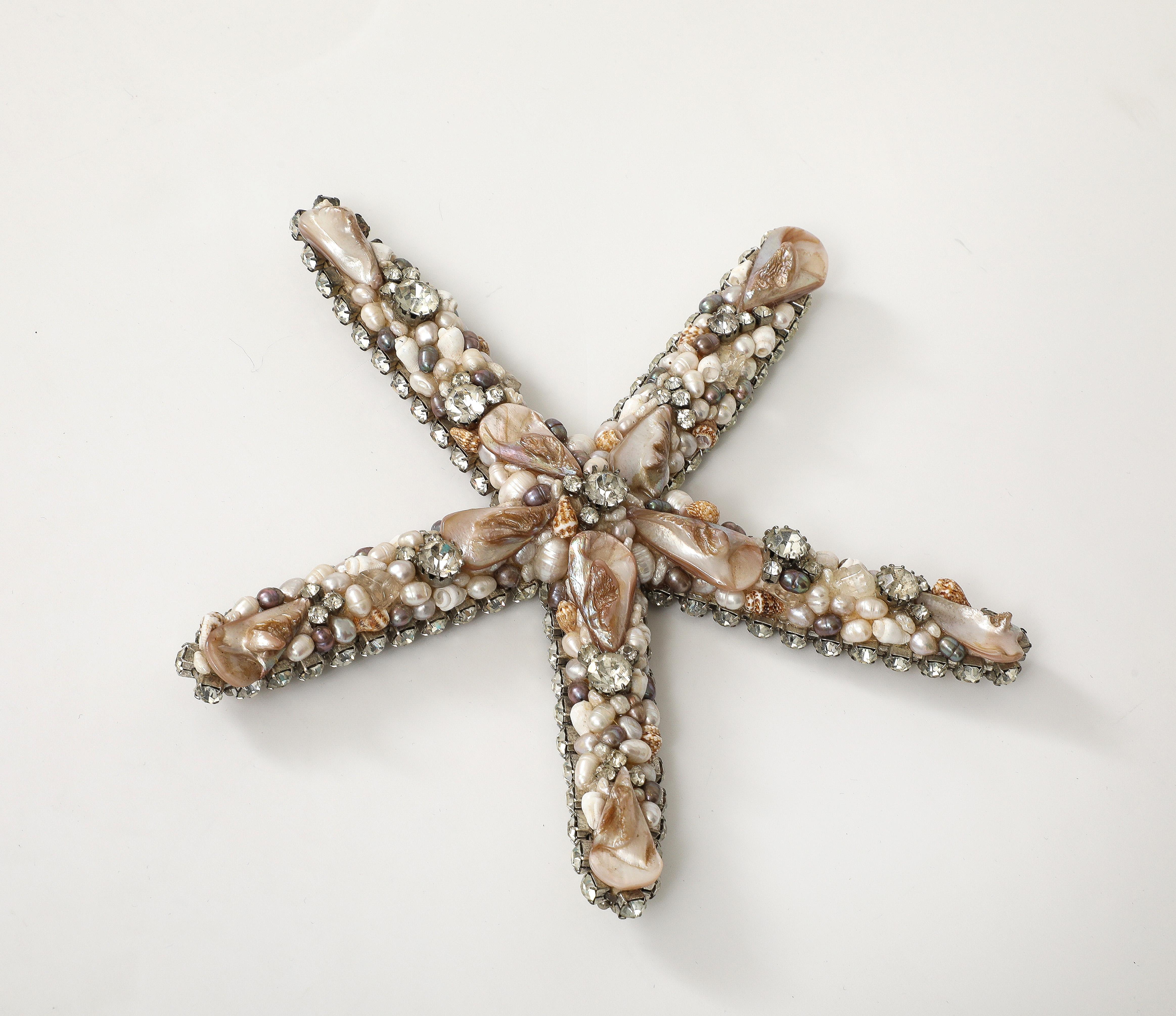 Modern Swarovski Crystal Encrusted Starfish by Douglas Cloutier For Sale