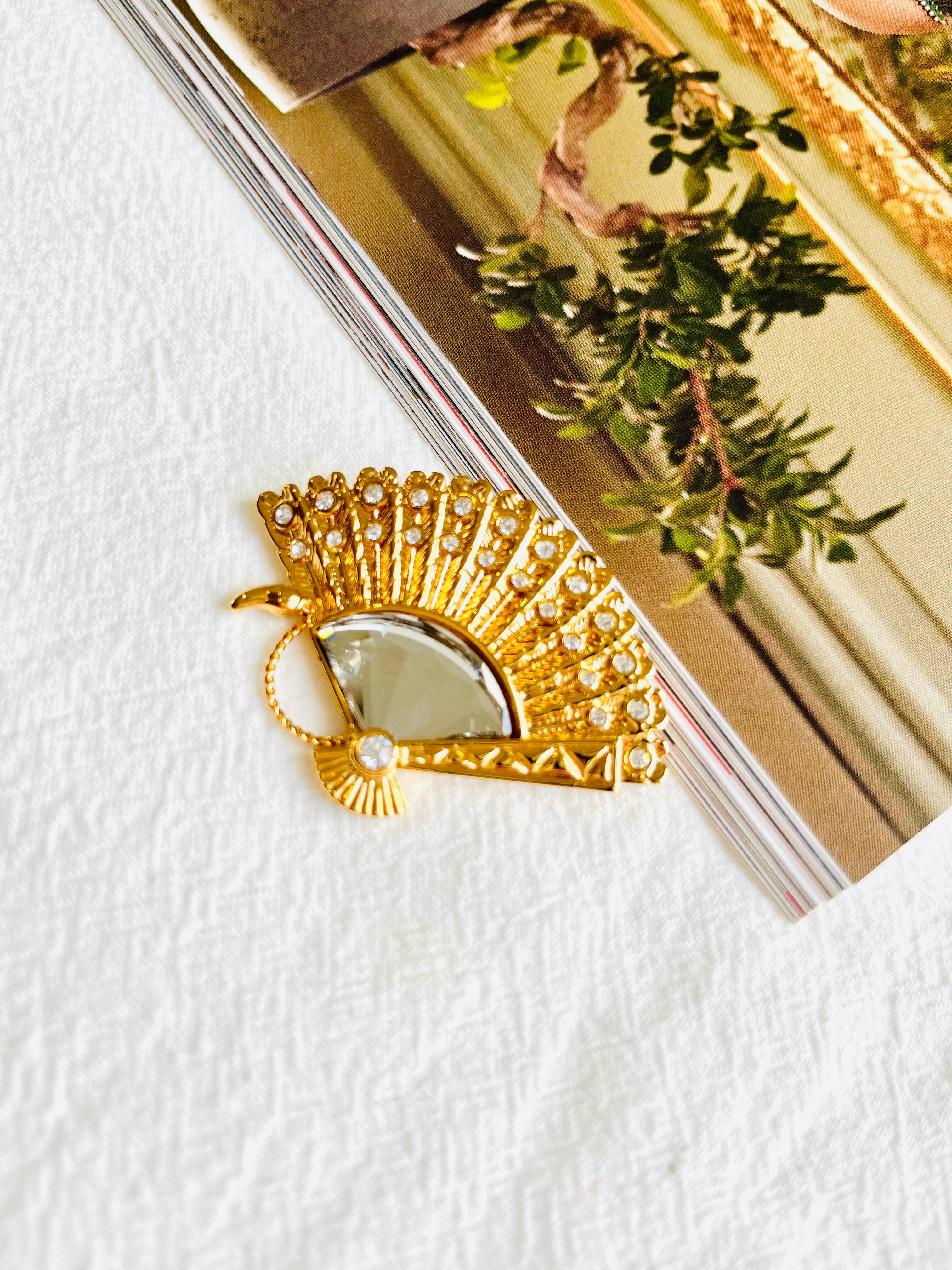 swarovski peacock brooch
