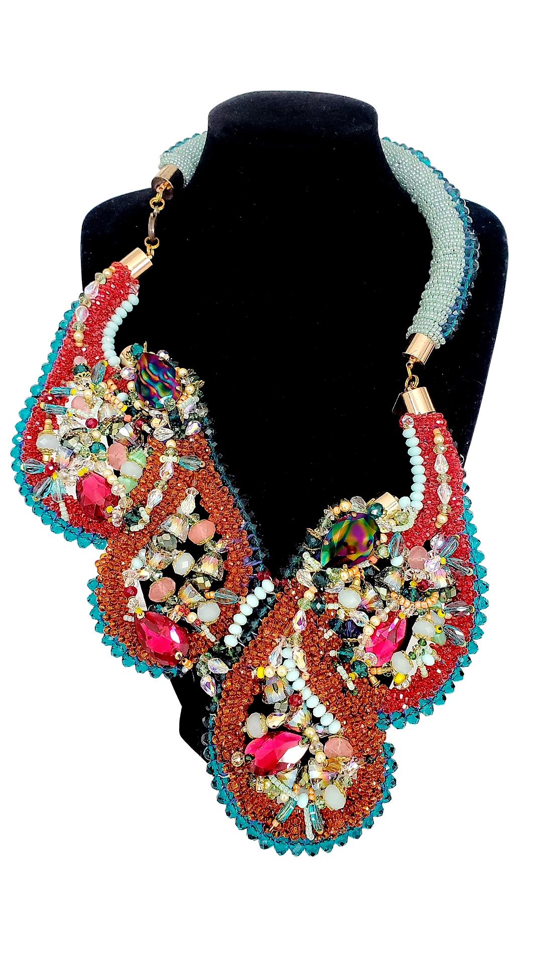 swarovski multicolor necklace
