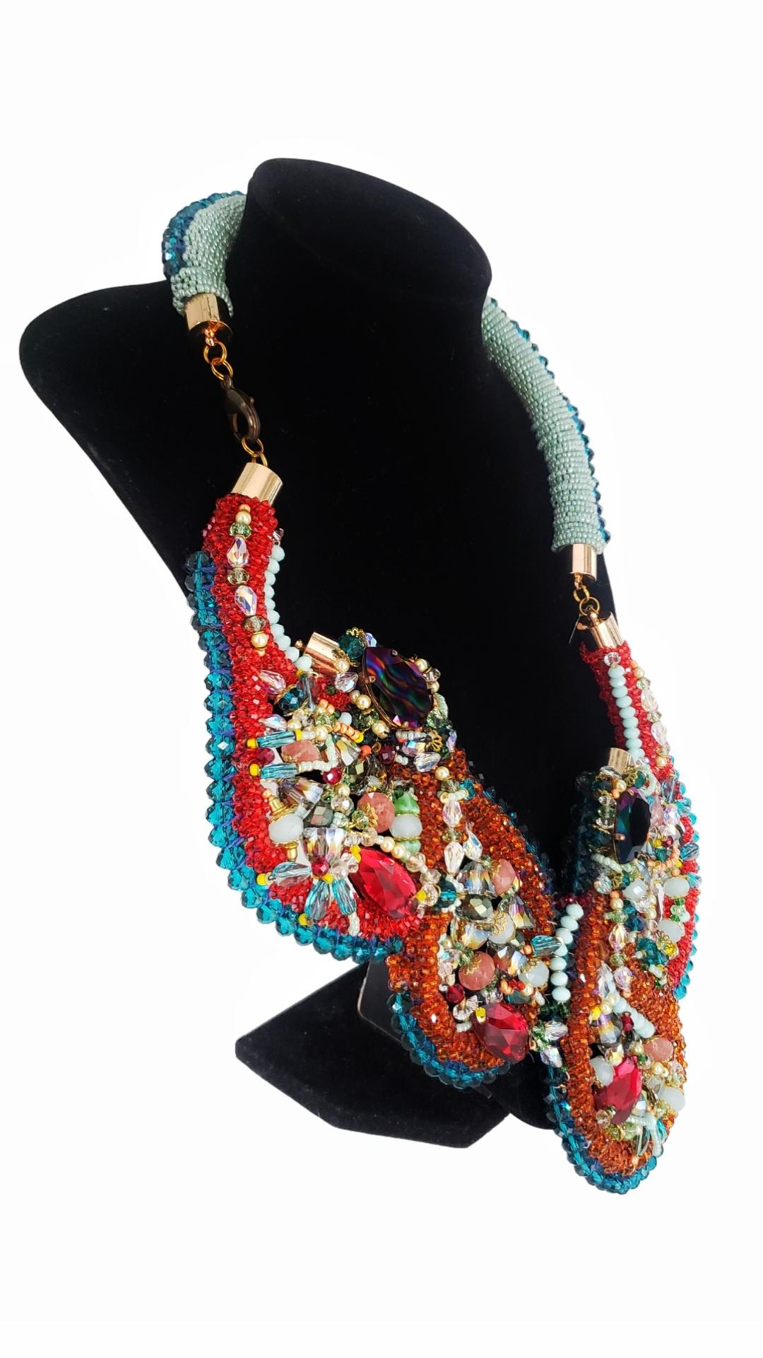 swarovski multicolor crystal necklace