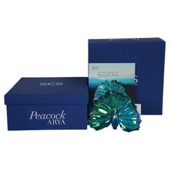 Swarovski Crystal SCS Annual Edition Arya Peacock Bird w COA Box