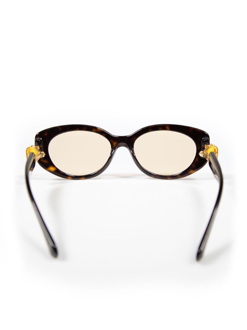 Swarovski Dark Havana SK 6002 Oval Sunglasses In Excellent Condition For Sale In London, GB