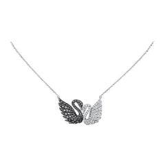 Swarovski Double Swans Necklace