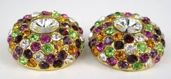 Swarovski EARRINGS Rainbow Crystal - New Old Stock -1980s
