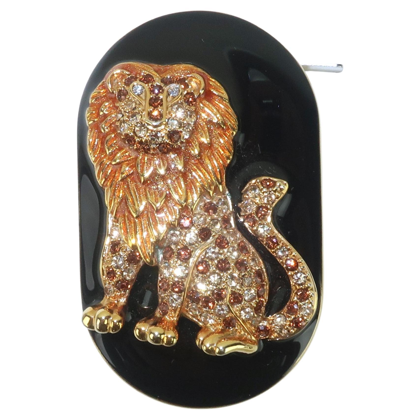 SWAROVSKI Enamel 
Crystal Rhinestone Lion Tape Measure