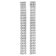 Swarovski Fit Rhodium-Plated Stainless Steel Clear Crystal Earrings