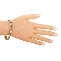 Swarovski Fit Yellow Gold-Plated Stainless Steel and Yellow Crystal Bracelet