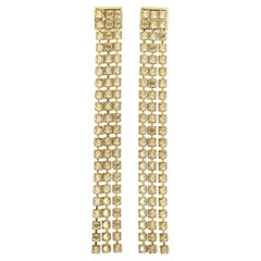 Orecchini Swarovski Fit in acciaio inossidabile placcato oro giallo con cristalli gialli