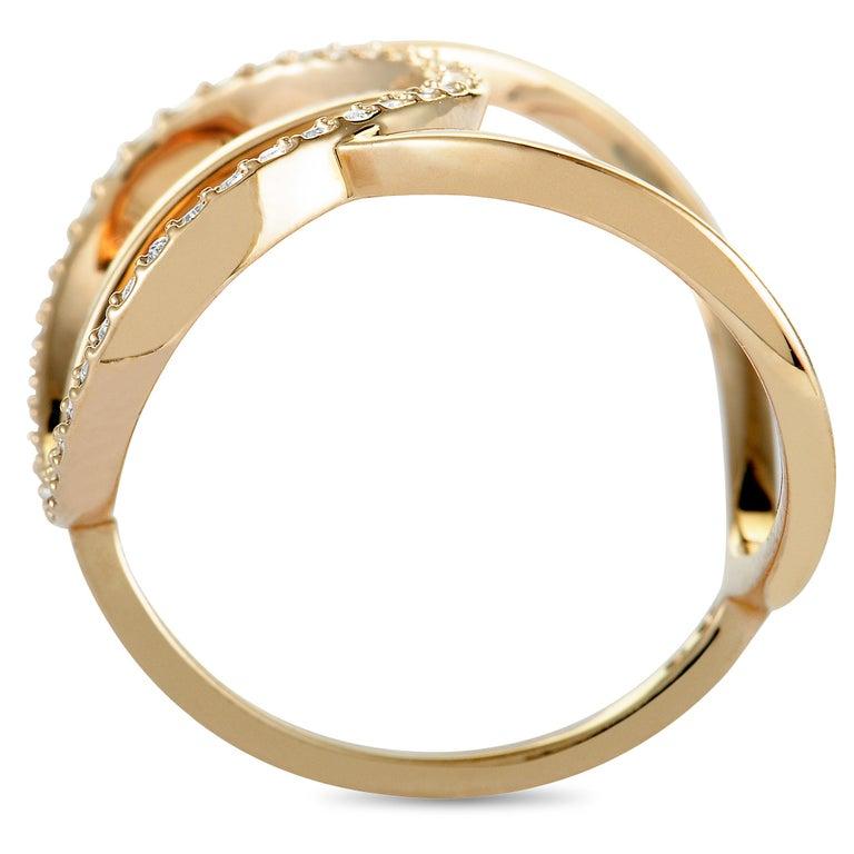 The rose gold-plated â€œFlashâ€ ring by Swarovski is set with crystals and weighs 3.3 grams. It boasts band thickness of 1 mm and top height of 2 mm, while top dimensions measure 20 by 25 mm. This jewelry piece is offered in brand new condition and