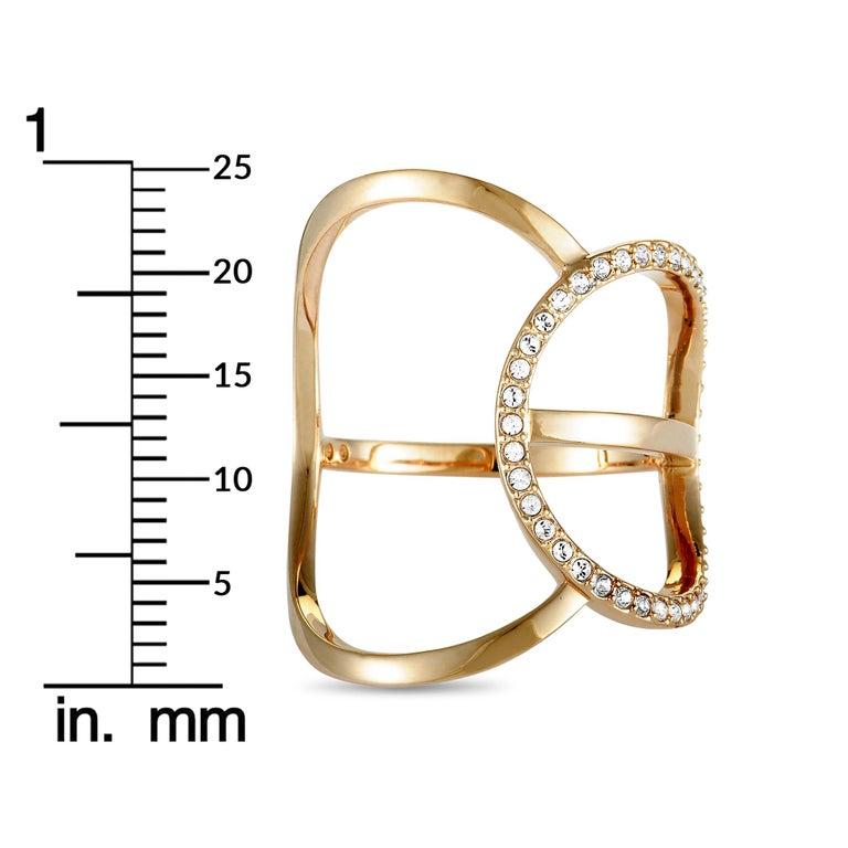 Swarovski Flash Rose Gold-Plated Crystal Ring In New Condition In Southhampton, PA