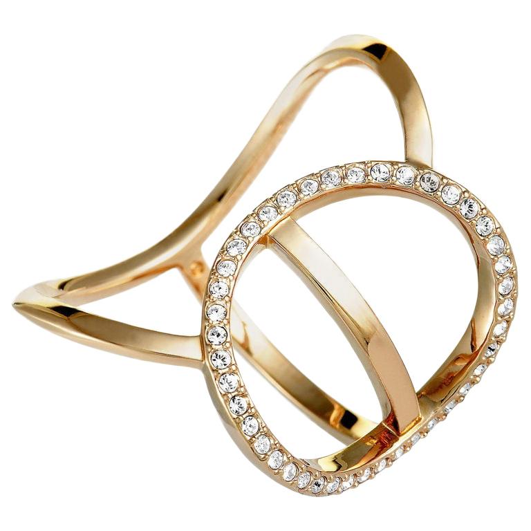 Swarovski Crystal Double Band Ring For Sale at 1stDibs | swarovski ring
