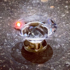 Swarovski for Dornbracht Cut Crystal and Polished Brass Fixture Handle Knob