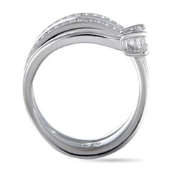 Swarovski Fresh Rhodium-Plated Crystal Swirl Ring