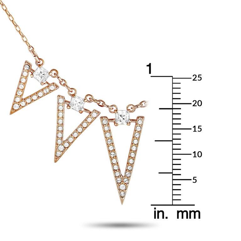 Swarovski Funk Halskette aus vergoldetem Kristall mit Kristallkette im Zustand „Neu“ in Southhampton, PA