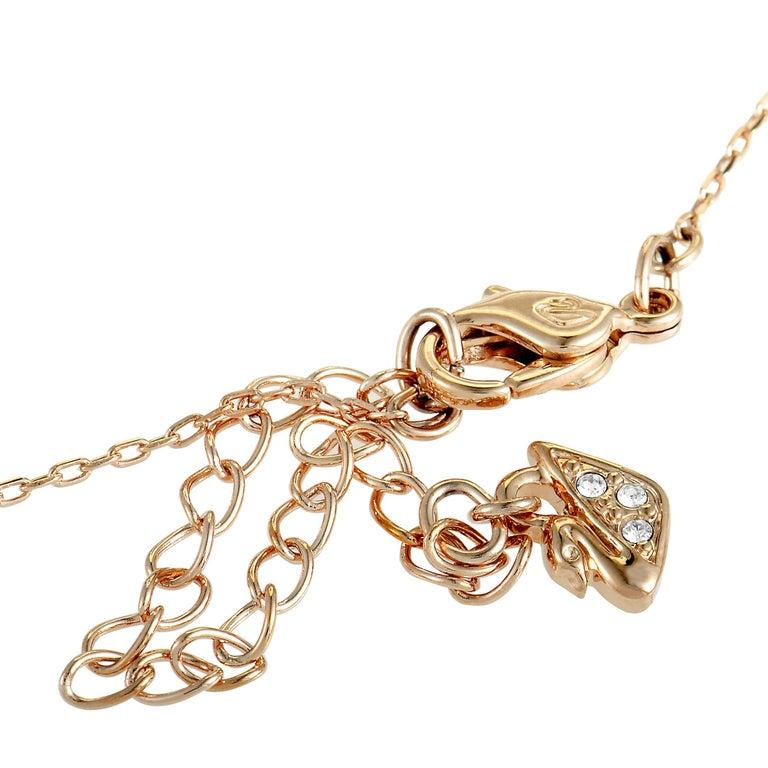 swarovski rose gold necklace