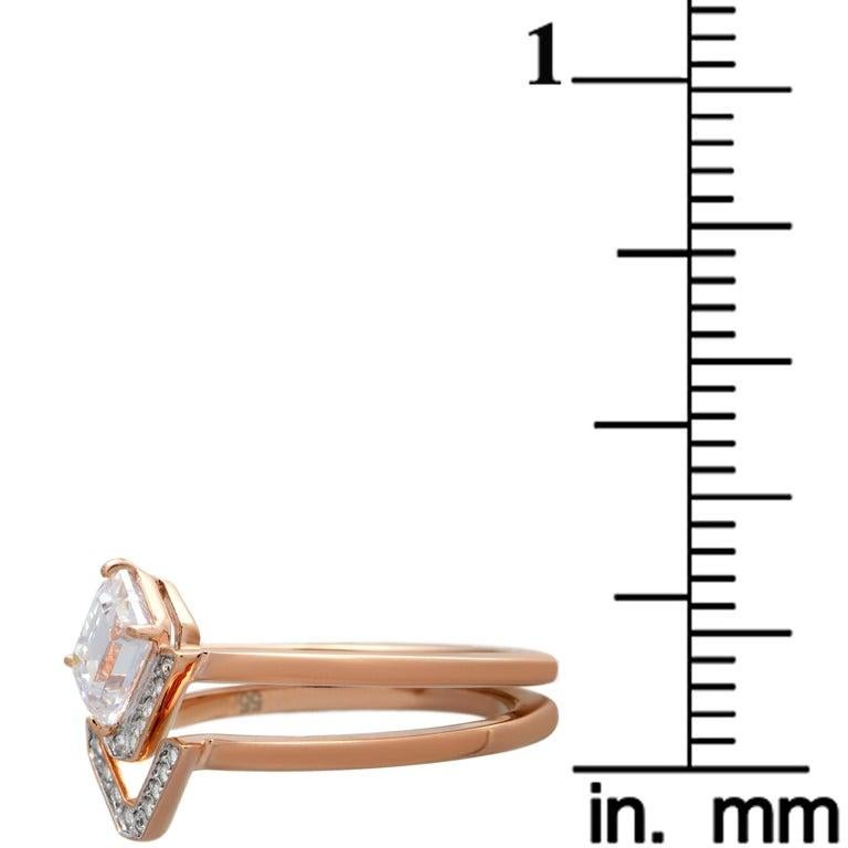 Swarovski Gallery Rose Gold-Plated Crystal Ring Set In New Condition In Southhampton, PA