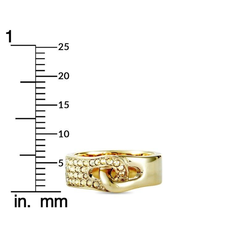 Swarovski Gallon Gold-Plated and Crystal Interlocking Band Ring In New Condition For Sale In Southhampton, PA