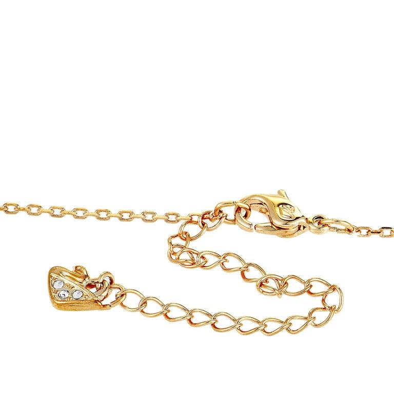 Swarovski-Halskette aus weißem und roségoldfarbenem Kristall mit Geometrie im Zustand „Neu“ in Southhampton, PA