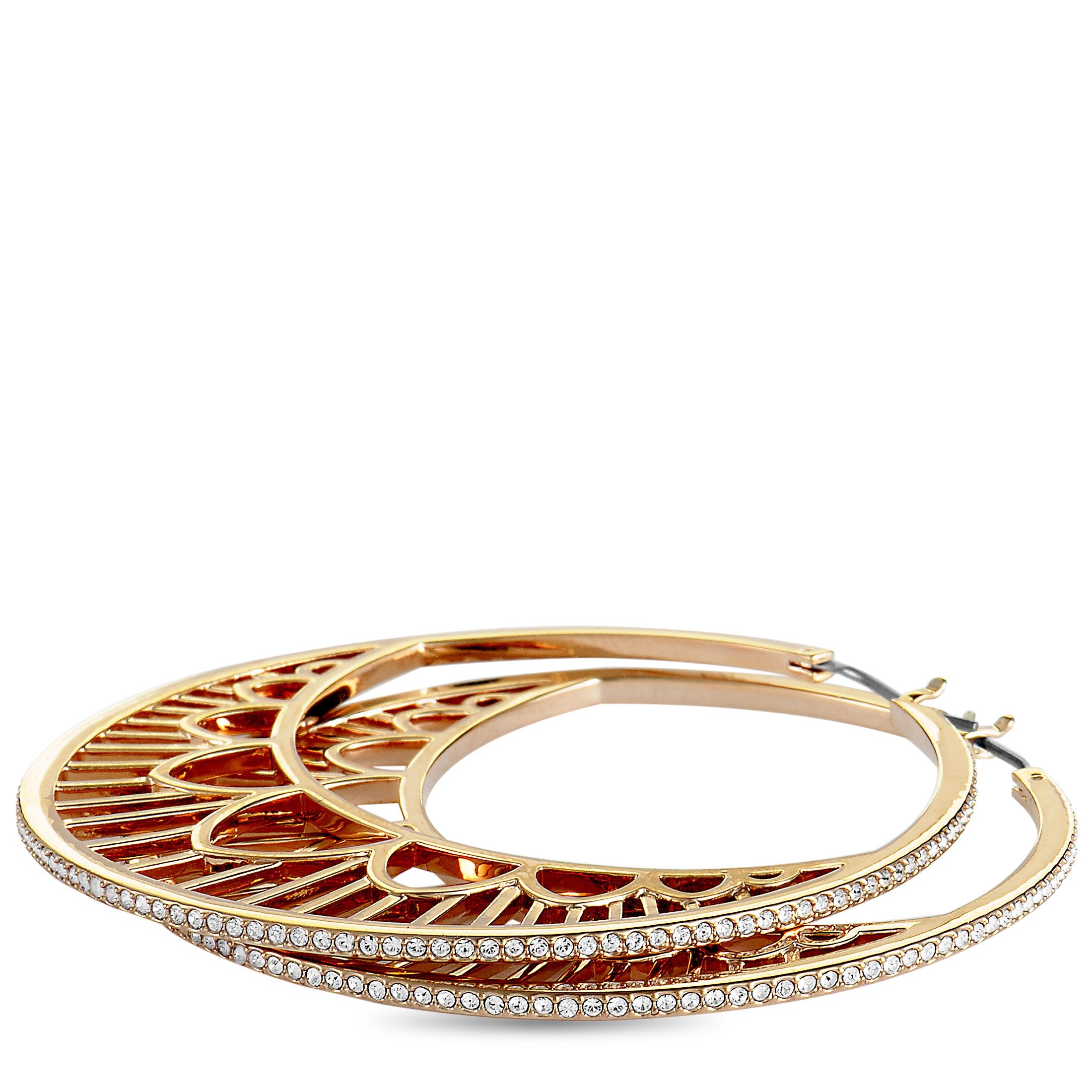 swarovski crystal hoop earrings
