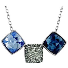 Swarovski-Glance-Halskette aus rhodiniertem Kristall